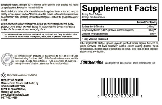 Close-up of Somno-Pro softgels highlighting melatonin, 5-HTP, and L-Theanine for nightly routine.