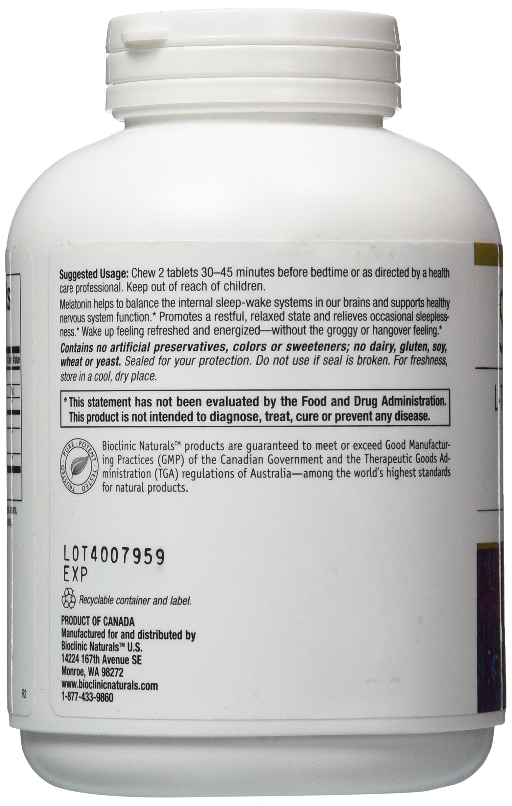 Bioclinic Naturals Somno Pro Tropical Breeze bottle showcases tropical flavor sleep support.