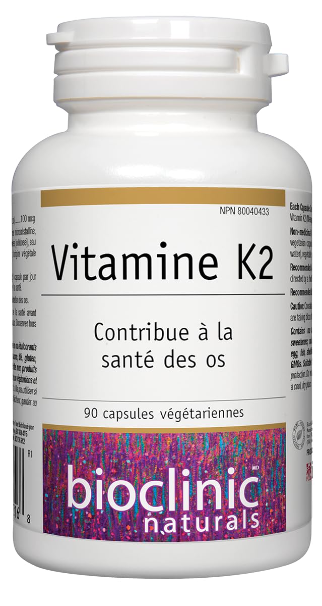 Bioclinic Naturals Vitamin K2 capsules in hand suggest simple daily use