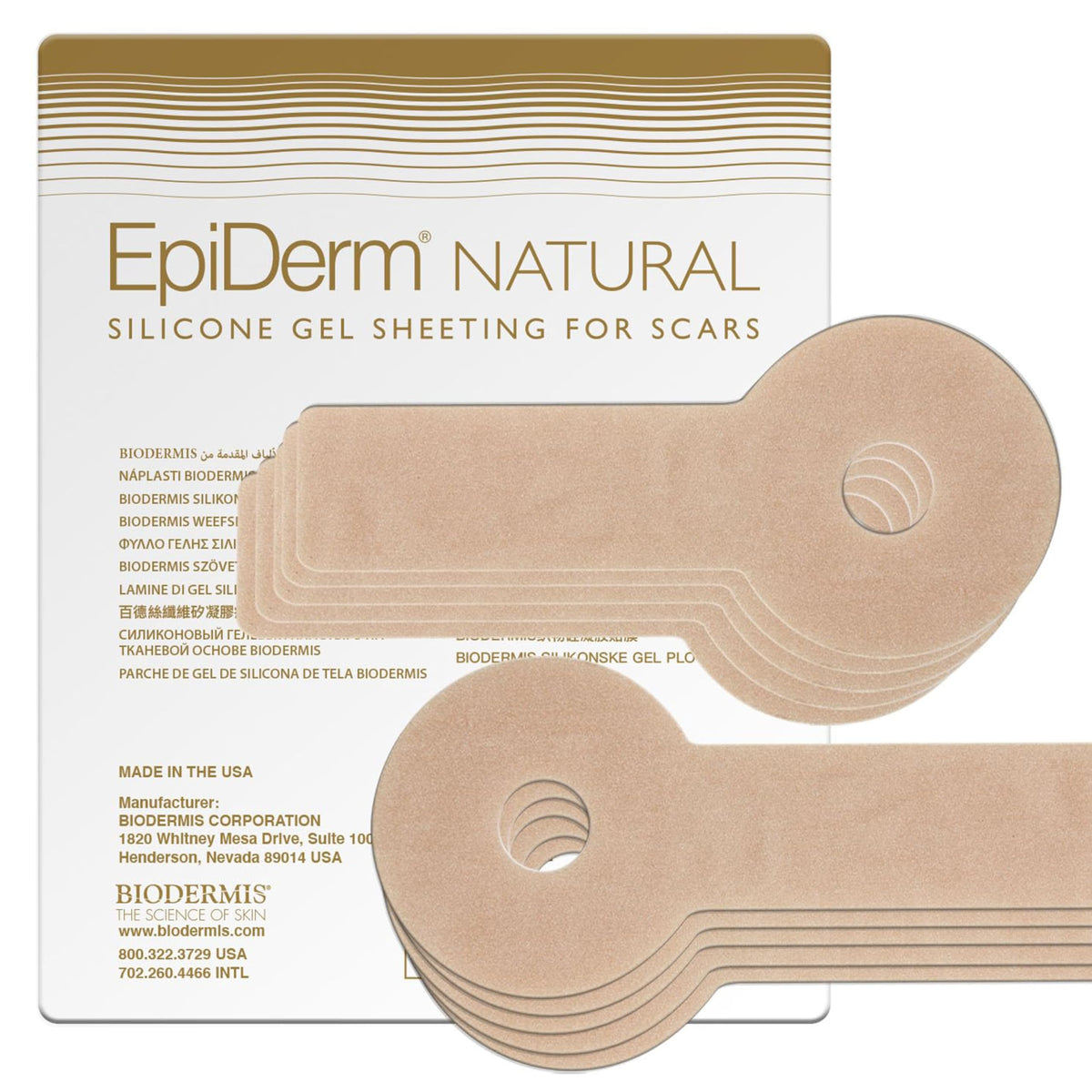 BIODERMIS EpiDerm Areopexy lollipop shape overview with discreet scar coverage.