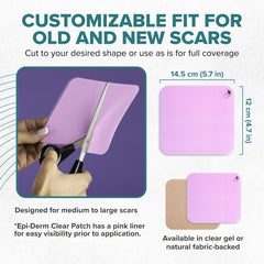 Biodermis Epi-Derm standard scar sheets are easy to rinse and pat dry