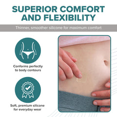 Ultra-thin, flexible design of Epi-Tab Squares conforms to curves.