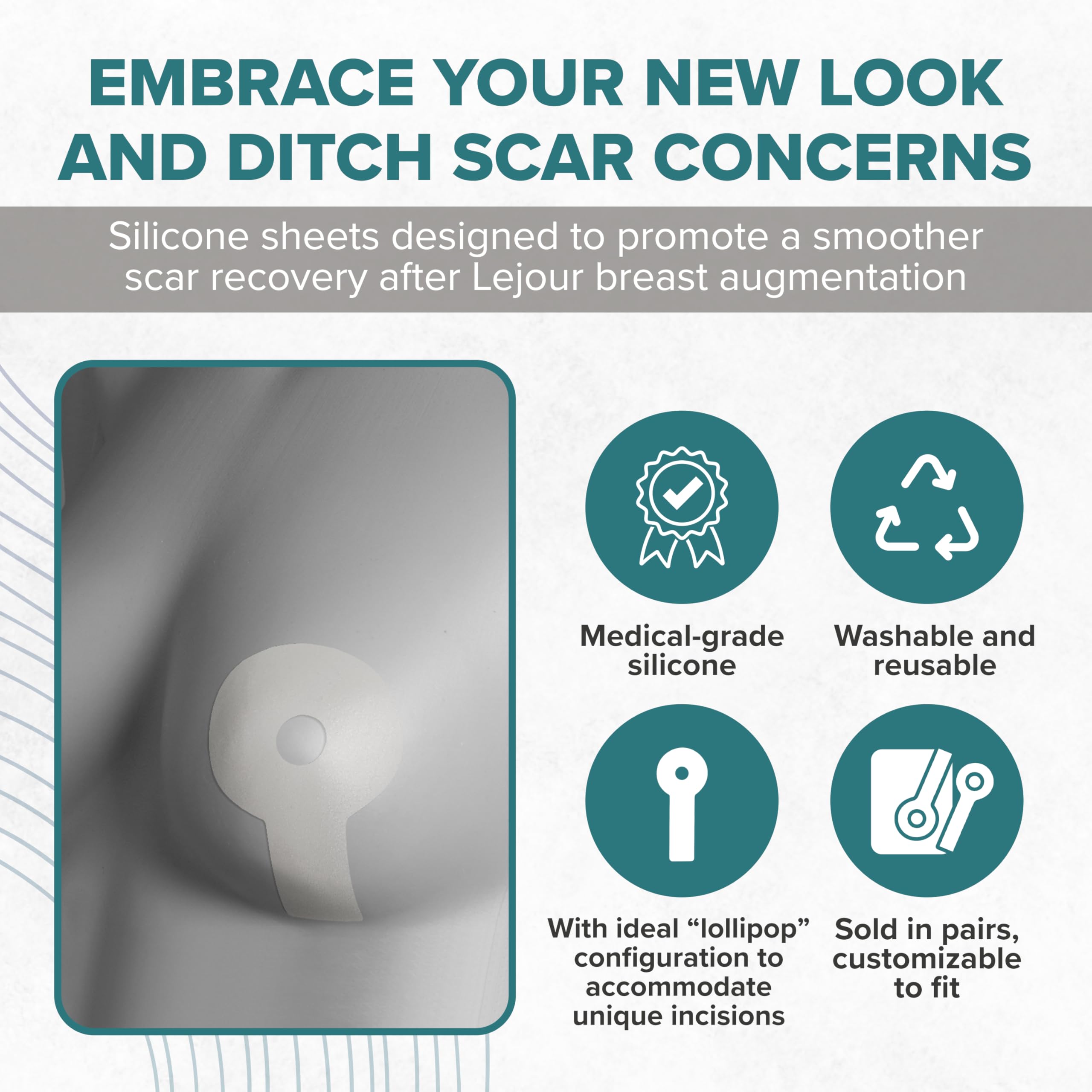 BIODERMIS EpiDerm clear silicone sheet offers discreet scar management and breathable wear