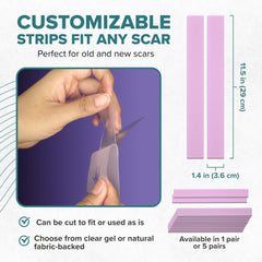 BIODERMIS silicone sheet can be trimmed to fit the exact scar length.