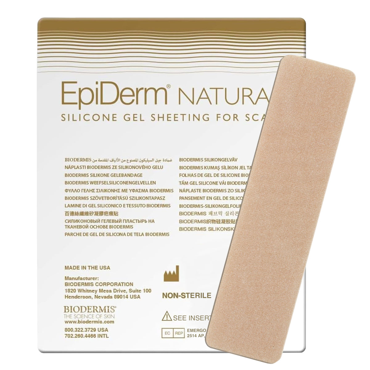 Biodermis Epiderm silicone scar sheet being positioned precisely for discreet wear