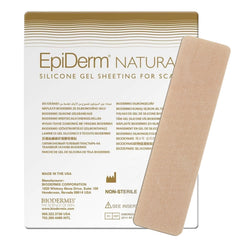 Biodermis Epiderm silicone scar sheet being positioned precisely for discreet wear