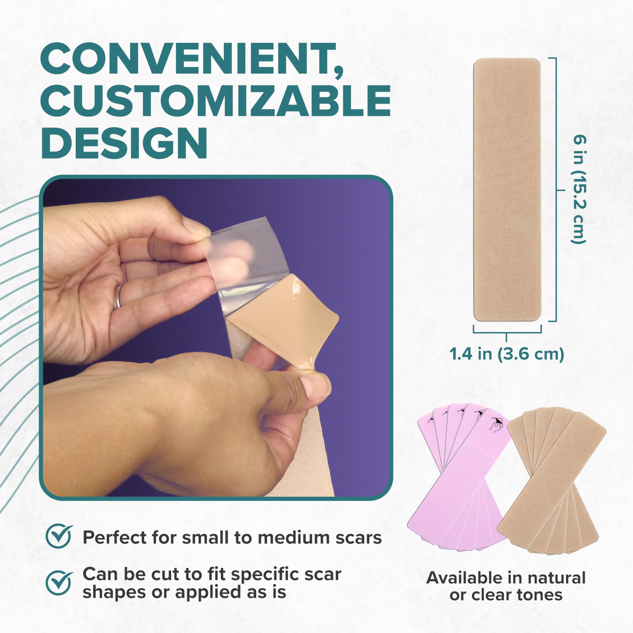 Biodermis Epiderm silicone scar sheet applied to C-section scar