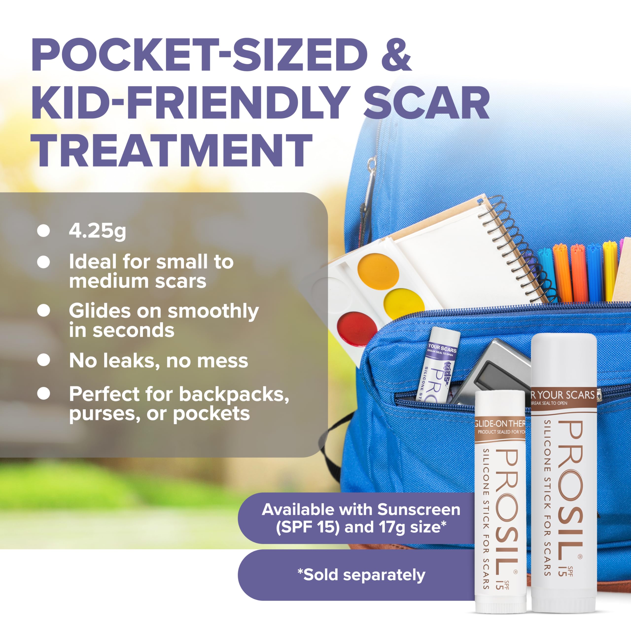 BIODERMIS Pro-Sil Kids glide-on silicone for gentle scar care.