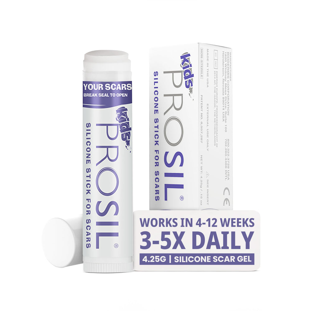 BIODERMIS Pro-Sil Kids stick-application for mess-free scar care on the go.