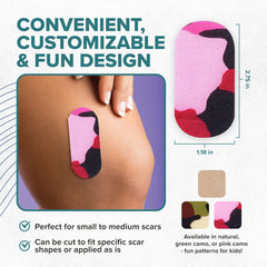 Thin silicone sheets contour to the body for a comfortable, flexible fit.