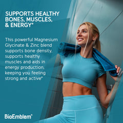 Closeup of BioEmblem bottle label for the product