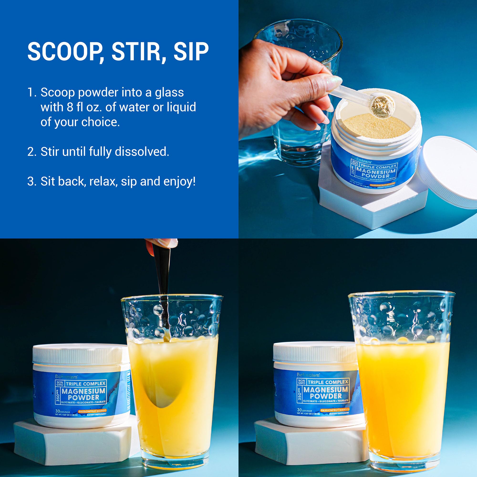 Packaging and seal of BioEmblem Triple Magnesium Powder