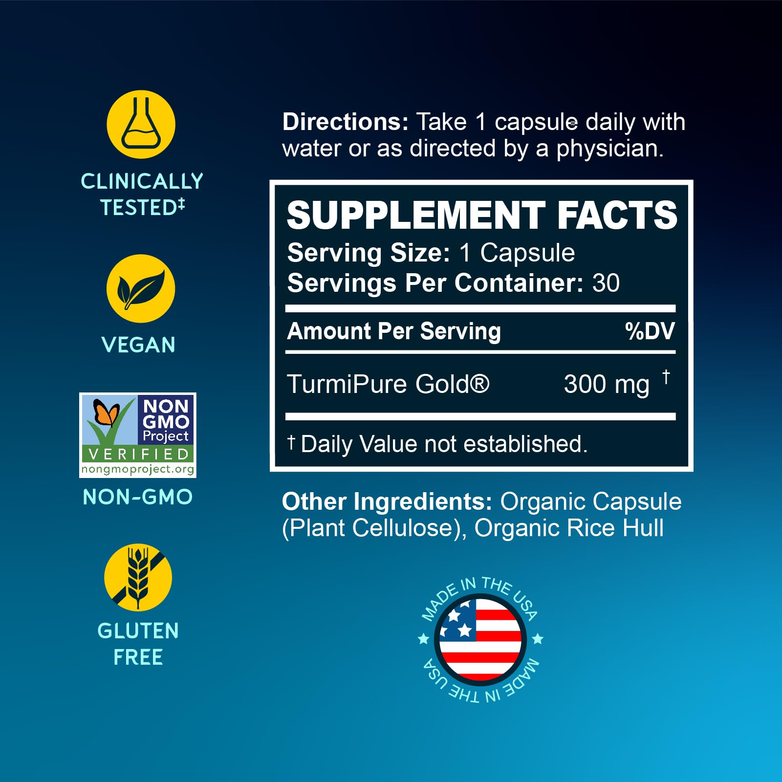 Ingredient emphasis image showcasing TurmiPure Gold extract for potential inflammatory support.
