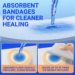 Bioemmalab edge-sealed waterproof bandage provides durable protection during showers.