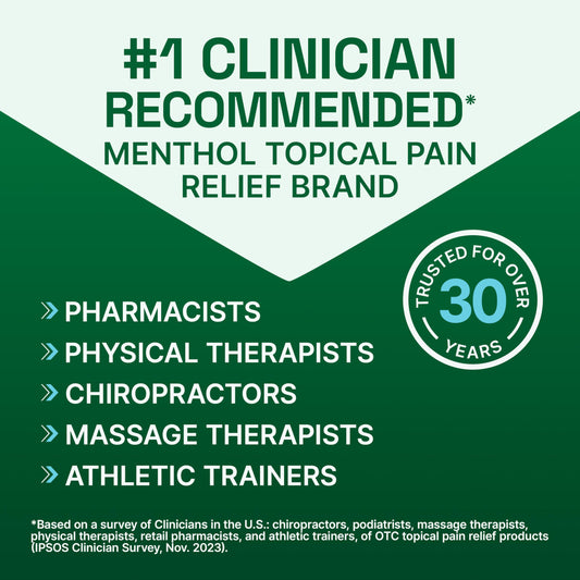 Biofreeze gel applied by hand for targeted joint relief.