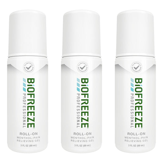 Biofreeze Professional Roll-On bottle ready for quick pain relief.