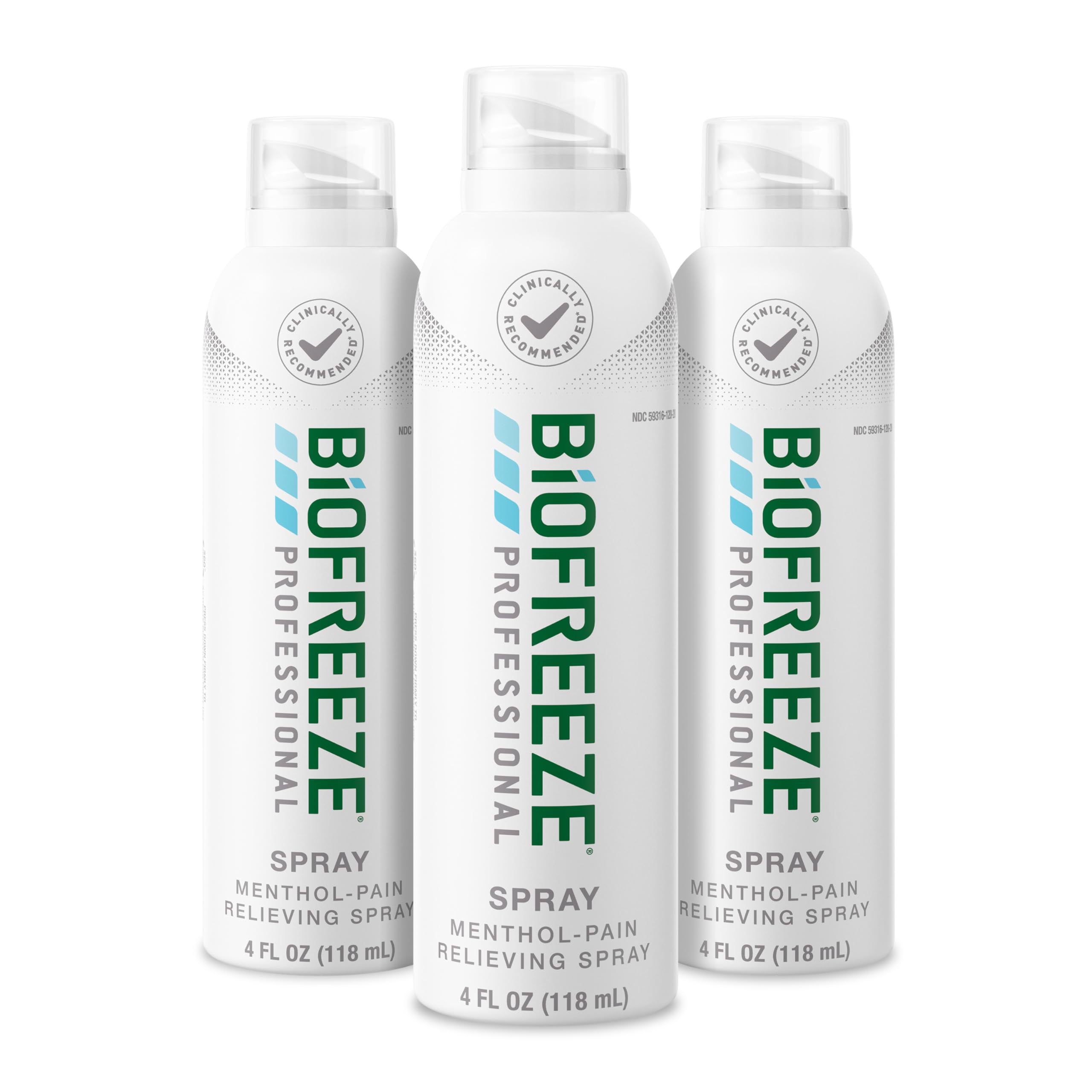 Biofreeze Professional spray bottle front view showing fast, targeted cooling relief