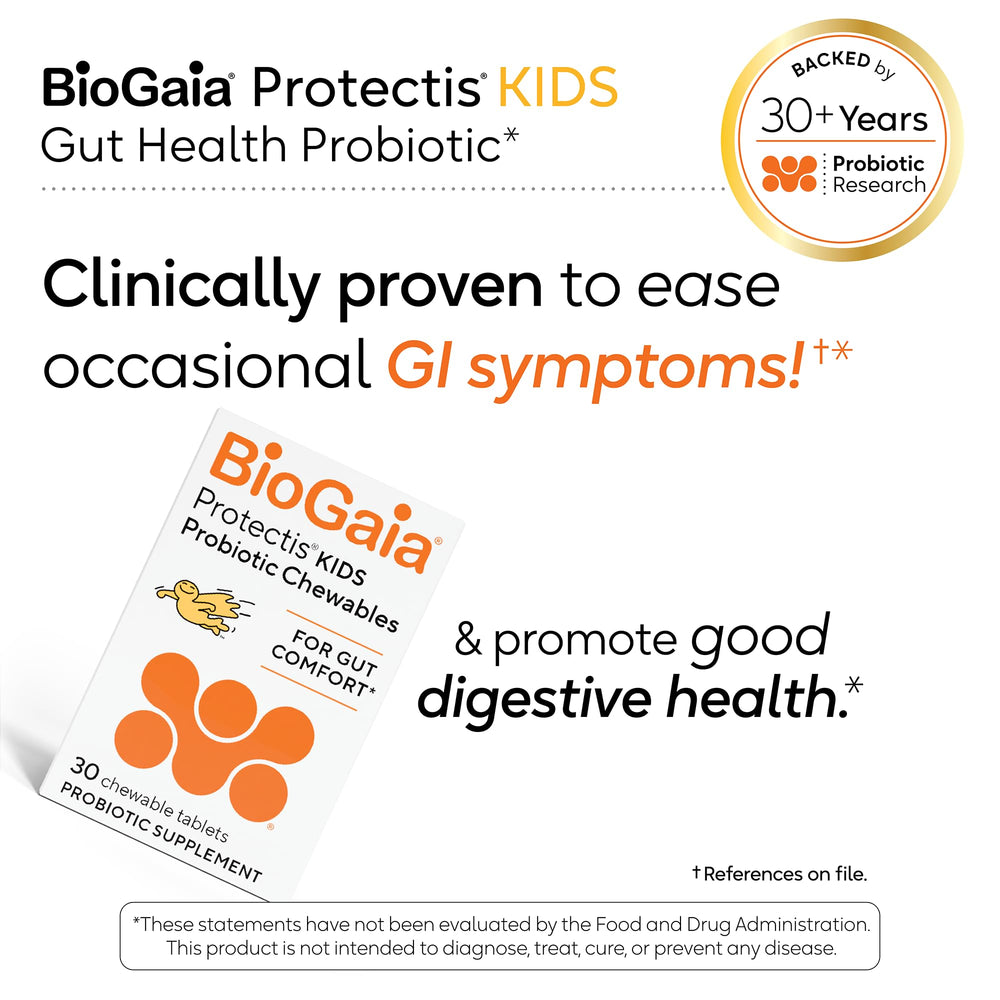 BioGaia Kids Probiotic Chewables texture close-up, appealing for picky eaters.