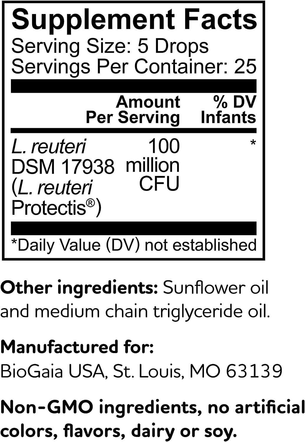 Packaging box of BioGaia Protectis Protectis 25-day supply