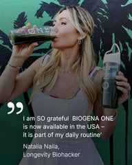 BIOGENA ONE travel sachets with bottle for on-the-go nutrition