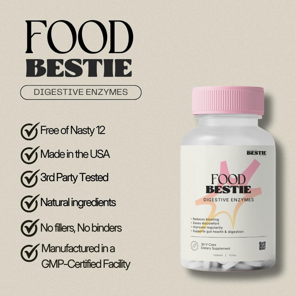 Biohacking Bestie Digestive Enzymes in kitchen setting for everyday meals