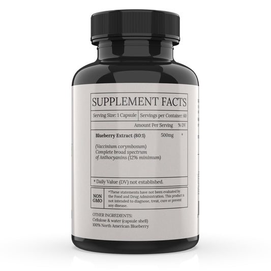 BioImmersion blueberry extract capsules ready for daily antioxidant use