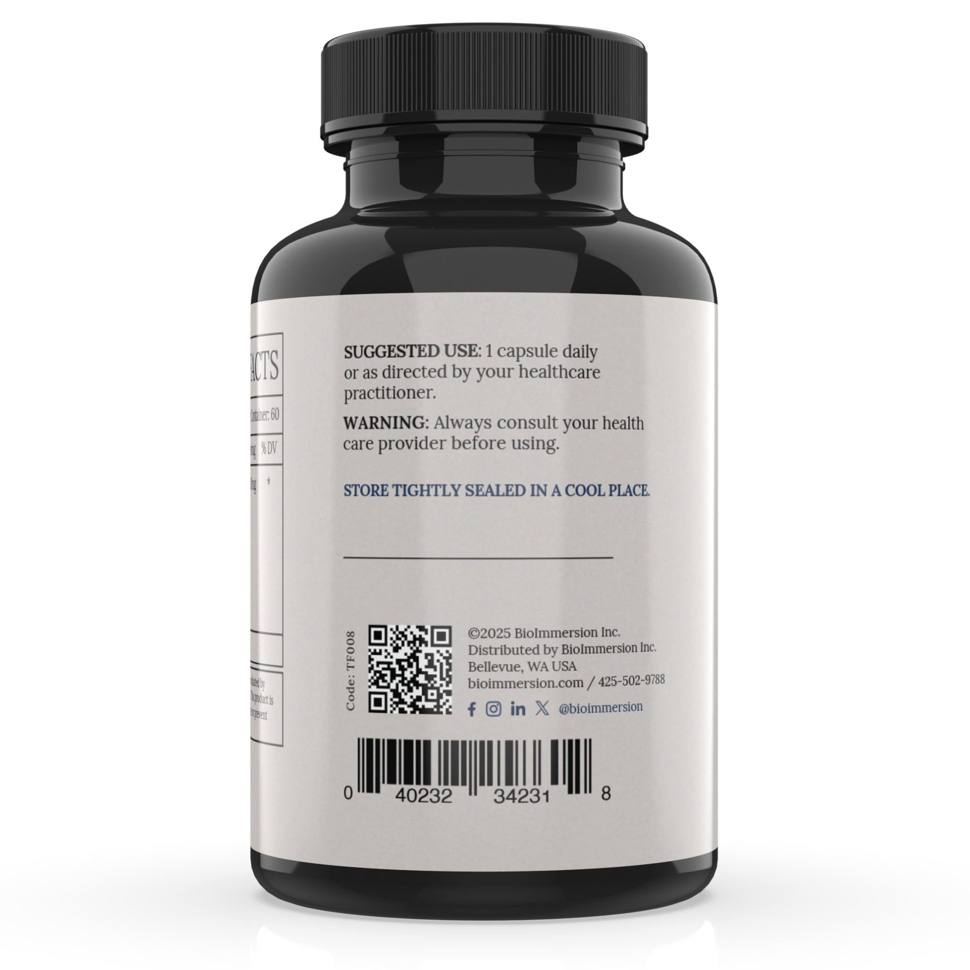 BioImmersion blueberry extract label highlights vegan, clean-label wellness support