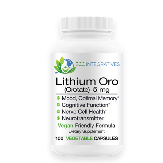 BioInnovations Pharmacal Lithium Oro bottle for easy mood and memory support.