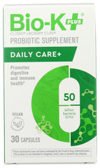 Bio-K Plus Dailycare bottle front highlighting 50 billion probiotic cultures