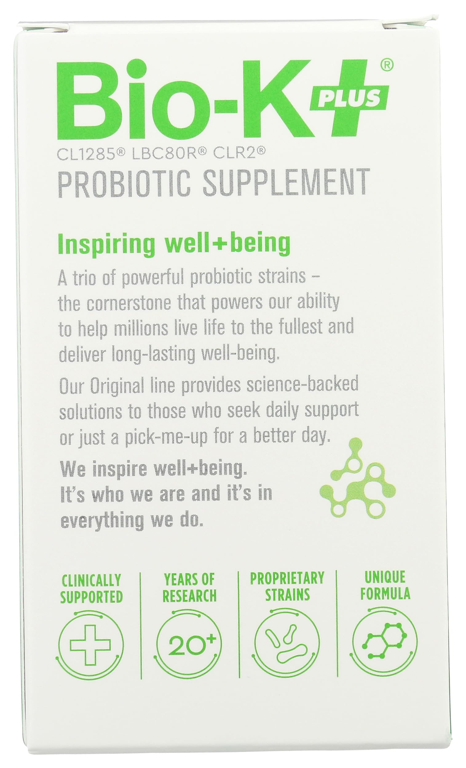 Bio-K Plus Dailycare bottle pour illustrating simple daily dosing