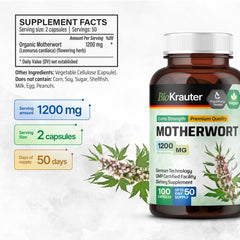BIO KRAUTER bottle label highlights vegan and non-GMO features.