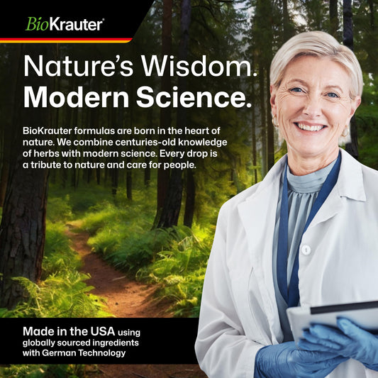 The BIO KRAUTER Cayenne Drops dispensing dropper provides easy dosage.