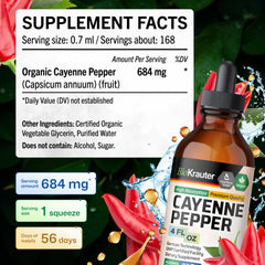 BIO KRAUTER Cayenne Drops are ready for water-dilution; mix with water or juice.