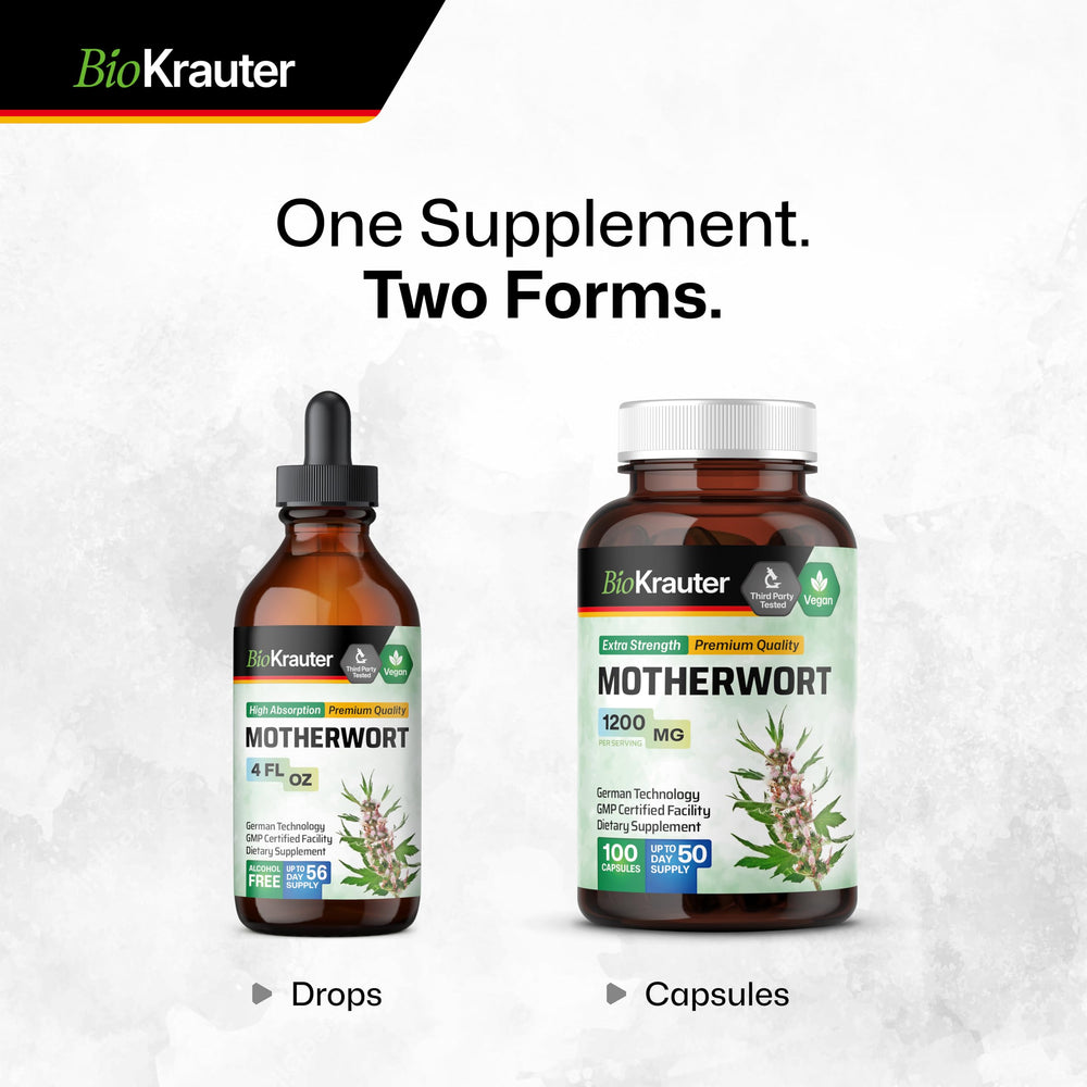 BIO KRAUTER daily dosing glass with drops demonstrating routine.
