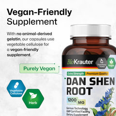 BIO KRAUTER Dan Shen capsules on desk for easy daily dosing.