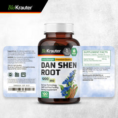 BIO KRAUTER Dan Shen German technology origin highlighted on packaging.