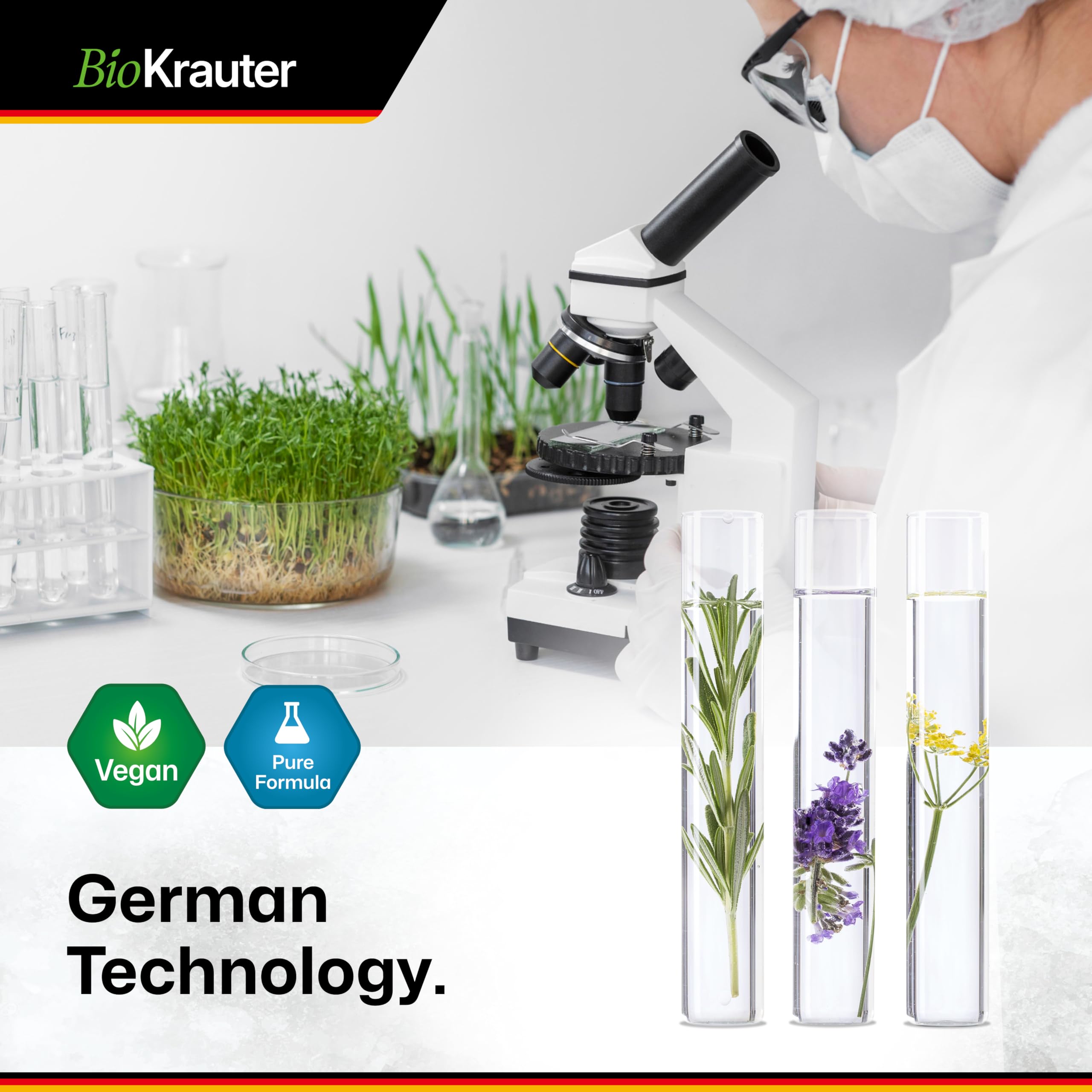 BIO KRAUTER dosage guidance showing two capsules per meal