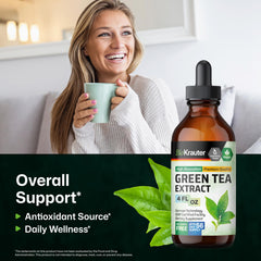 BIO KRAUTER Green Tea Extract label front signaling purity and USA-made ingredients.