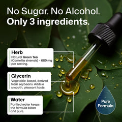 BIO KRAUTER Green Tea Extract liquid beside bottle emphasizes 56-day supply.