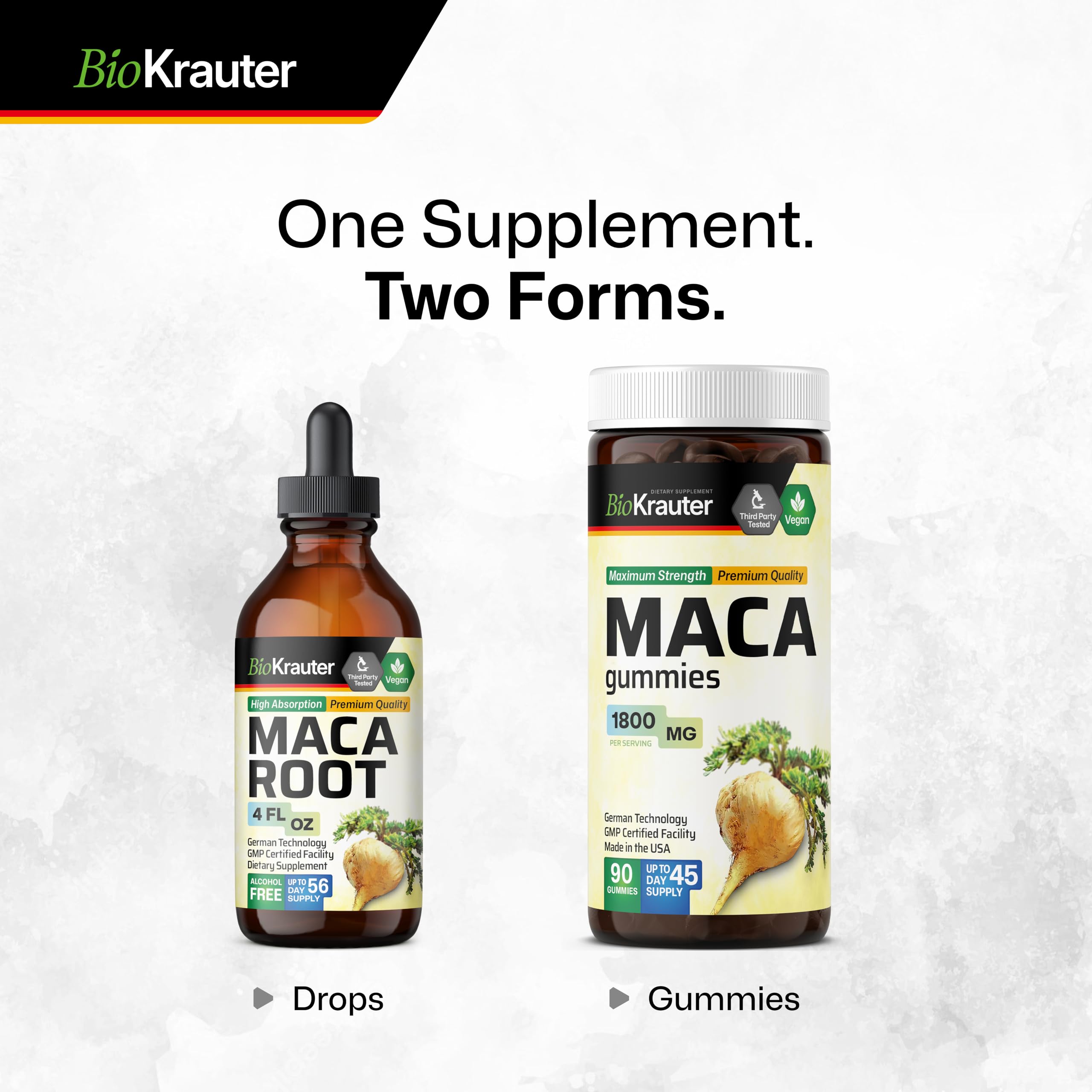 Shaking BIO KRAUTER Maca Root Drops before use.