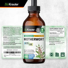 BIO KRAUTER motherwort herb close-up showing natural ingredients.