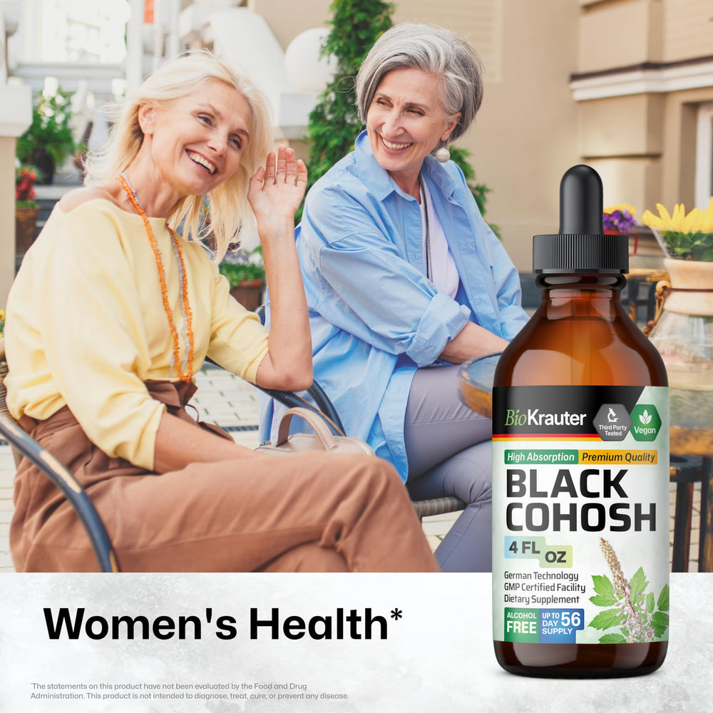 BIO KRAUTER vegan tincture bottle communicates alcohol-free formula for sensitive lifestyles.