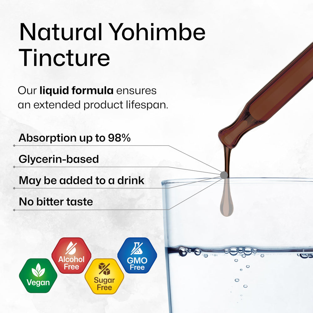 BIO KRAUTER Yohimbe Tincture packaging emphasizes German technology and high absorption.