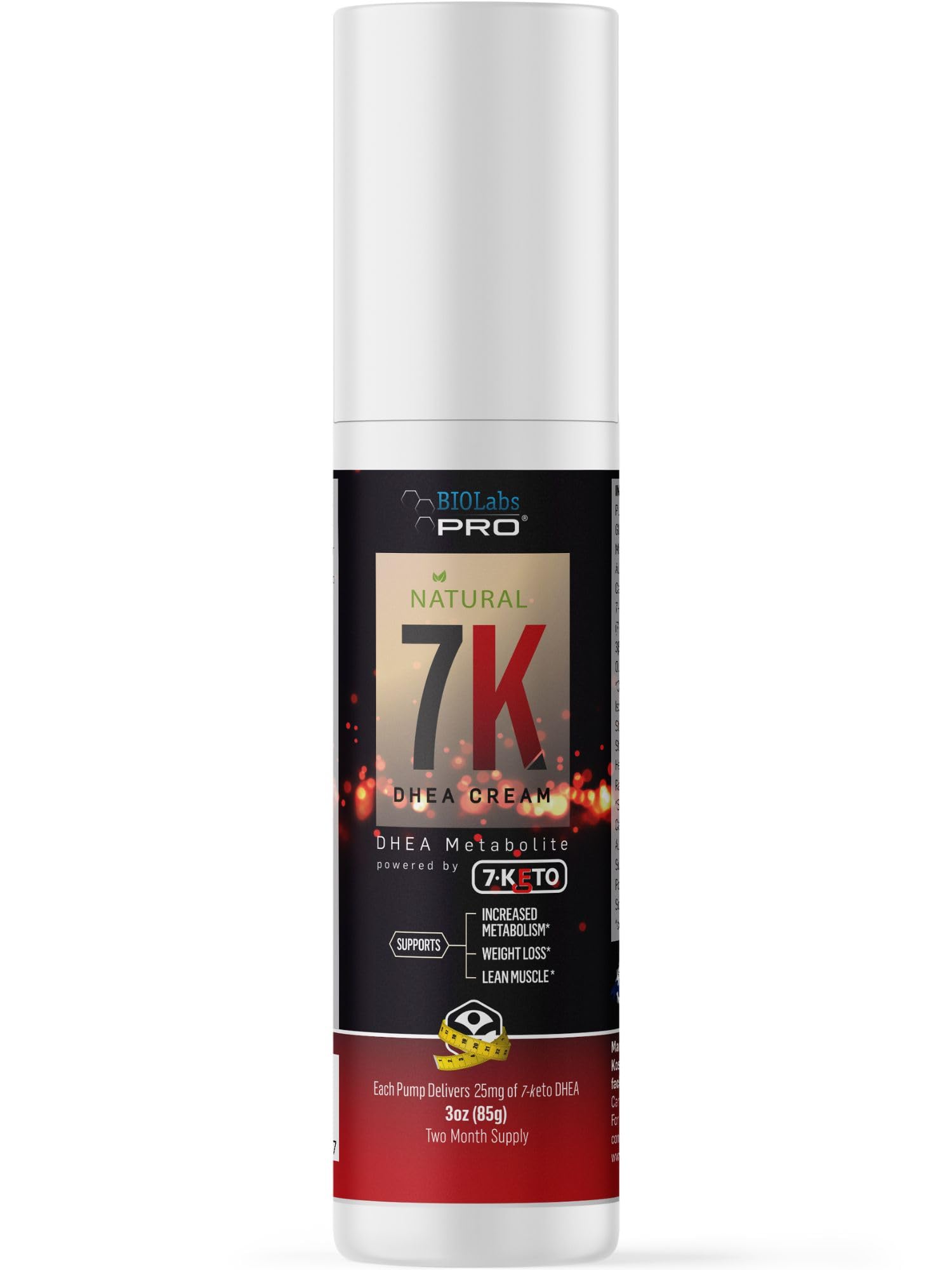 Biolabs Pro 7K DHEA Cream bottle front for metabolism support
