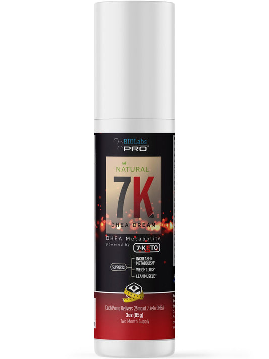 Biolabs Pro 7K DHEA Cream bottle front for metabolism support