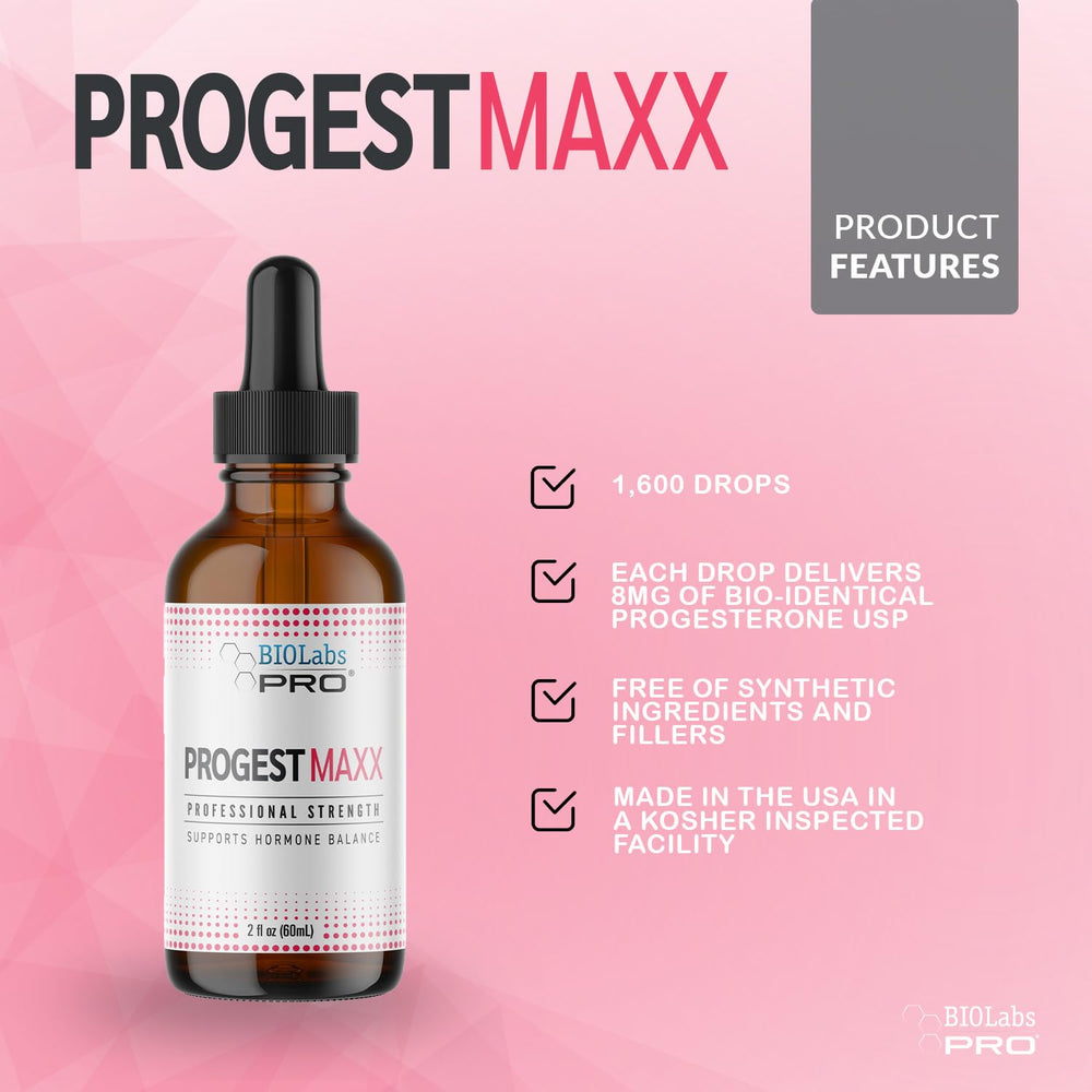 Closeup of Progest MAXX label showing ingredients and details