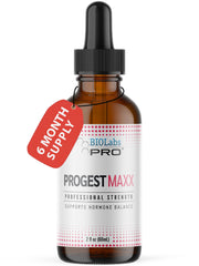 BIOLABS PRO Progest MAXX oil bottle on counter ready for daily use