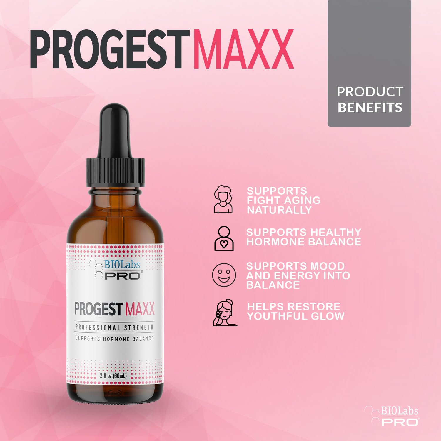 Progest MAXX oil drops ready for dispensing