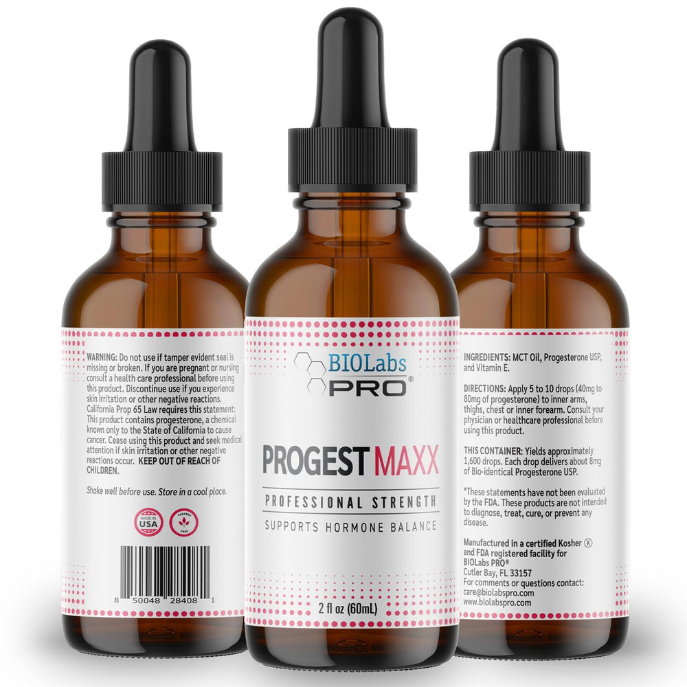 Pump-action Progest MAXX bottle for easy dosing