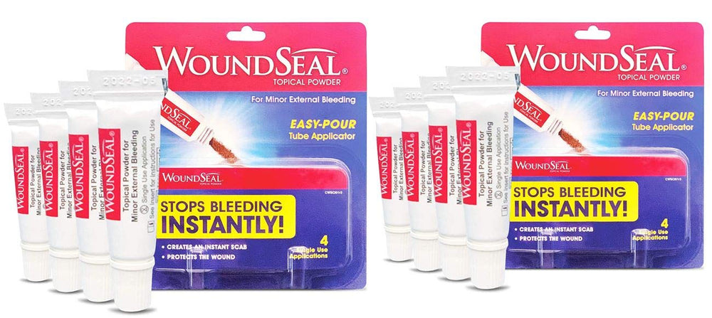 Biolife WoundSeal powder applied to a minor wound forms a protective seal.